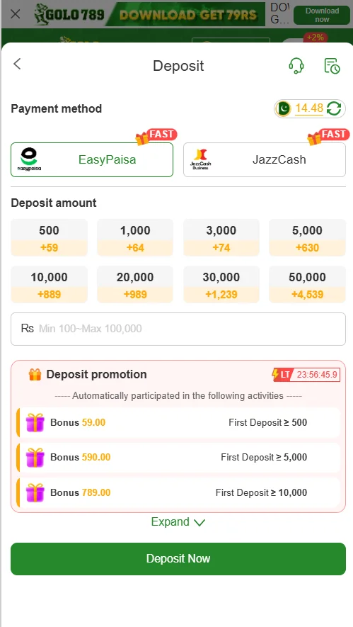 Golo789 Game Deposit